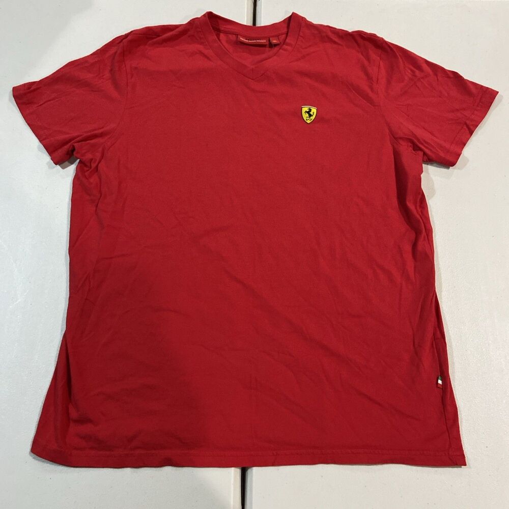 Scuderia Ferrari Short Sleeve T-Shirt XL Official Supplier Red Cotton